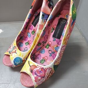 Colorful Peep Toe Candy Theme Heels